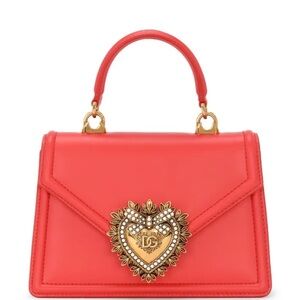 Dolce & Gabbana Coral Satchel with Gold Accent